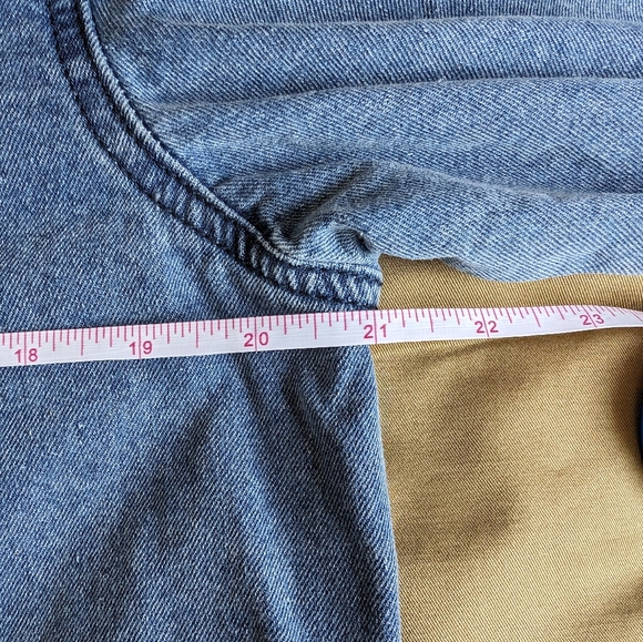 Denim Floral Maxi Shirt fits like L/XL - Picture 7 of 11